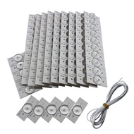 SWEET 100PCS 20 ชิ้น ซ่อมทีวี LED 32-65 พร้อมเลนส์กรองแสง ลวด 2M ลูกปัดแบ็คไลท์ 3V ลูกปัดโคมไฟ SMD อ