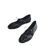 2025 Massimo Dutti Spanish Md Womens Shoes New Strap Soft-soled Leather Flats Single Shoes Womens Sh