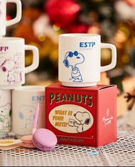 韓國 Bo friends snoopy mug cup MBTI 史奴比 16型人格 陶瓷杯 水杯