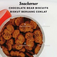 【Plastic Container Seal】Chocolate Bear Biscuit/Biskut Beruang Chocolate-Tasty,Crunchy,Sweet,Fresh,Tr