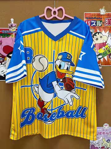 Disney Family Short sleeved Women V-neck Super Loose Casual Sweatshirt Donald Duck/Pooh BearS-3XL Fa