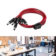 fol Sturdy 6PIN to DC5525 5521 Power Adapter Cable ABS material Cable