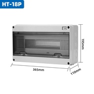 HT IP65 Outdoor Waterproof Electrical Distribution Box 2 3 5 8 12 15 18 24 Ways MCB Switch Meter PC