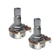 FLEOR 2pcs Long Shaft Mini Audio Guitar Pots A250K /B250K/A500K/B500K Potentiometers