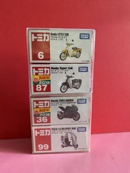 Tomica #6 Honda LITTLE CUB/#87 Super Cub/#36 CBR1000RR/#99 Pizza-La Delivery Bike(New)
