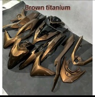 Cat custom warma titanium brown jenis PU original