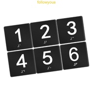 fol 4 X 4 Exam Room Sign Numbers Exam Room Braille Signs Identification Signs