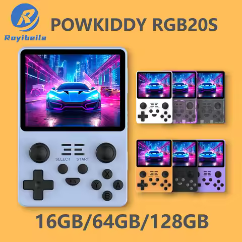 NEW RGB20S 3.5-Inch 4:3 IPS Screen Retro Handheld Game Console Open Source System RK3326 Dual Card C