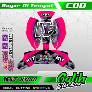 Gs Sticker - COD - Decal Sticker Helm Kyt Kyoto Fuxia Pink - Sticker Variasi Helm Kyt Kyoto - Sticke