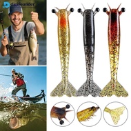 DGF  2PCS 9.5/11.5CM Sinking Shrimp Soft Bait High Simulation PVC Lure with Glitter for Snapper Bass