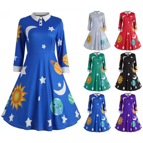 The Magic School Bus Miss Frizzle Costume Teacher Planets Solar System Space Galaxy Ms Frizzle Dress