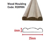 【READY STOCK】 HOT ITEMS R2898N Wood Moulding Wainscoting Decoration Bingkai Kayu Frame 6mm x 25mm