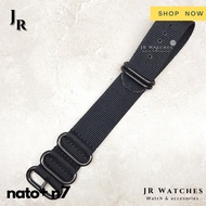 Nato Strap Black NATO+ 20mm 22mm 24mm - 20mm Canvas Watch Strap