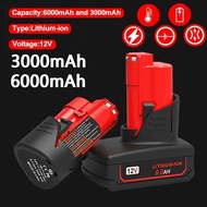 12V Battery3Ah6Ah9Ah Rechargeable Battery For Milwaukee M12XC Cordless Tools48-11-2402 48-11-2411 48