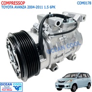 คอมแอร์ โตโยต้า อแวนซ่า’04-’11 เครื่อง1.5 6 ร่อง COM0178 COMPRESSOR TOYOTA AVANZA 2004-2011 1.5CC 6P