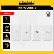Powerhouse Electric 1 Gang Outlets With Plates (PH-E)
