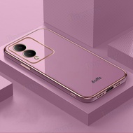 Ốp lưng mạ Jingsanc cho Vivo y17s cạnh thẳng chống sốc sang trọng vỏ điện thoại nhựa TPU mềm Ốp Ốp đ