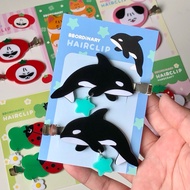 Whale Hair Clip orca 🩵