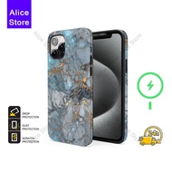 Marble Texture Phone Case for iPhone 17 Pro Max / iPhone 16 Pro Max / 15 / 14 / 13 Protective Case C