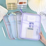 4/1 Piece A4 Zipper File Bag - Durable Nylon File Storage, With Three Layers Of Thick Fabric, A Tran