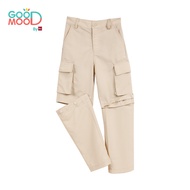 Good Mood by bsc กางเกงคาร์โก้ 2in1 สีครีม สำหรับเด็กอายุ 2-9 ปี ผ้าคอตตอน