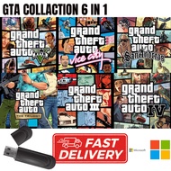 6-1 GTA Collection GTA V/GTA Vice City/ GTA San Andres/ GTA The Trilogy/GTA III | [ Pendrive 128 GB 