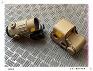 【Invader】EOTech風格 HWS EXPS3快拆內紅點全息瞄G45 5X倍率鏡專業全套組-新版刻字-TAN沙色