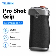 TELESIN Pro Shot Imaging Grip For iPhone 17 16 15 14 13 12 Magnetic Camera Grip Bluetooth Shutter Zo