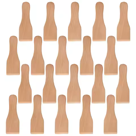 20Pcs Wooden Raclette Spatula, 5-Inch Mini Spatula Scraper for Cheese Pancake - Cooking & Baking Too