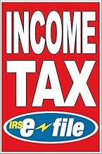 4 Less CO 24x36 Income Tax E-File Poster Retail Business Store Window POP Sign rb