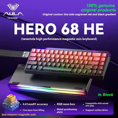 Open Box Used Product AULA HERO 68HE Magnetic Switch Gaming Mechanical Keyboard RGB Accessories