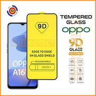 Tempered Glass Oppo A16 A16e A16K Clear 9D Full Glue Screen Protector