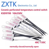 NEW IC CHIP Ceramic perforated temperature control switch KSD9700  10A250V 40C-150C 45/50/55/60/65/7