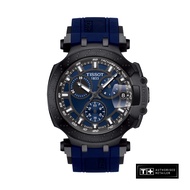 Tissot T-Race Chronograph Gent's Blue Silicone Strap and Blue Dial Quartz Watch - T115.417.37.041.00