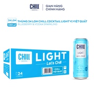 Thùng 24 lon Chill Cocktail vị Việt Quất 330ml/lon (độ cồn 3%)