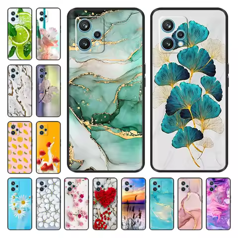 For Realme 9 Case Cover Lovely Plants Cartoon Cases for OPPO Realme 9 4G RMX3521 Realme9 Phone Case 