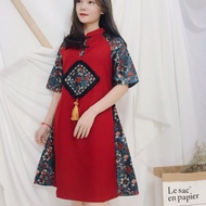 Ao dai brocade dress