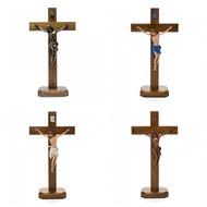 40cm Teak Wood Catholic Sitting Cross Corpus Cross Wooden Sitting Cross Catholic Cross Large Cross C