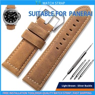 Apply To PANERAI Crazy Horse Leather Watch Strap 20mm 22mm 24mm 26mm