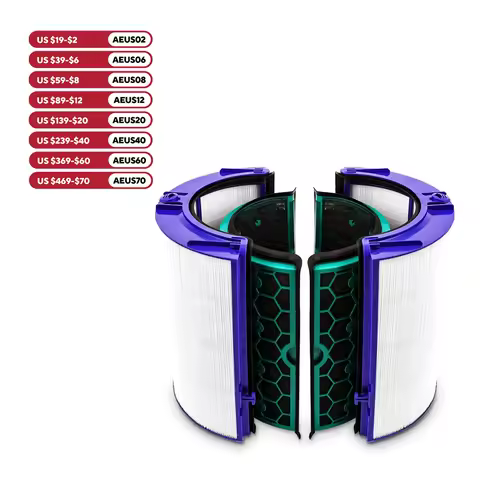 HEPA Filter Activated Carbon Filter Compatible with Dyson Air Purifier TP04 HP04 DP04 Sealed Two Sta