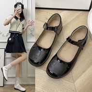 Junior High School Student White and Black Small Leather Shoes Pansy Girlish School Uniform Gift Princess Shoes Chorus Performance Shoes