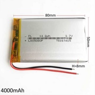3.7V 3 D 4000Mah 14.8Wh Polymer Lithium Lipo Rechargeable Battery 805080 For GPS PSP DVD PAD Tablet