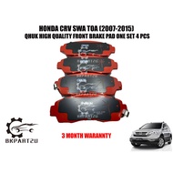 Honda Crv Swa Toa (2007-2015) Front Brake Pad Brake Pad Depan Made By QHUK BP-5153M-Q