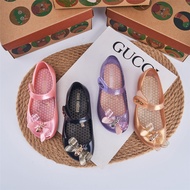 【sell well】NewMelissa Children's shoes, little bee decoration jelly sandals, girls' beach shoes