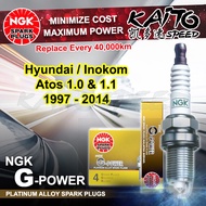 NGK G Power Hyundai / Inokom Atos 1997 - 2014 Platinum Spark Plug 4pcs