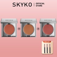 SKYKO 3PCS Colour Cream Blush (free lipstick brush) 3-IN-1 Multi-Purpose 90 Weight