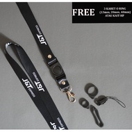 GANTUNGAN J&T Express Black Lanyard - J&T Express Black Nametag ID Card Lanyard