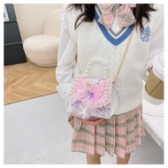 Day Gift Children's Bag Little Girl Messenger Bag Fashion Elsa Princess Cute Pearl Handbag