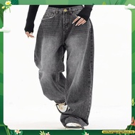 (Trendy)  Casual Jeans Cat's Whiskers Pocket Jeans for Women L106AD1240