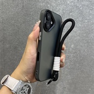 Casing For iPhone 13 12 11 7 8 12Mini 13Mini X XR XS XR Pro Plus ProMax Frosted Lanyard Wristband Sl